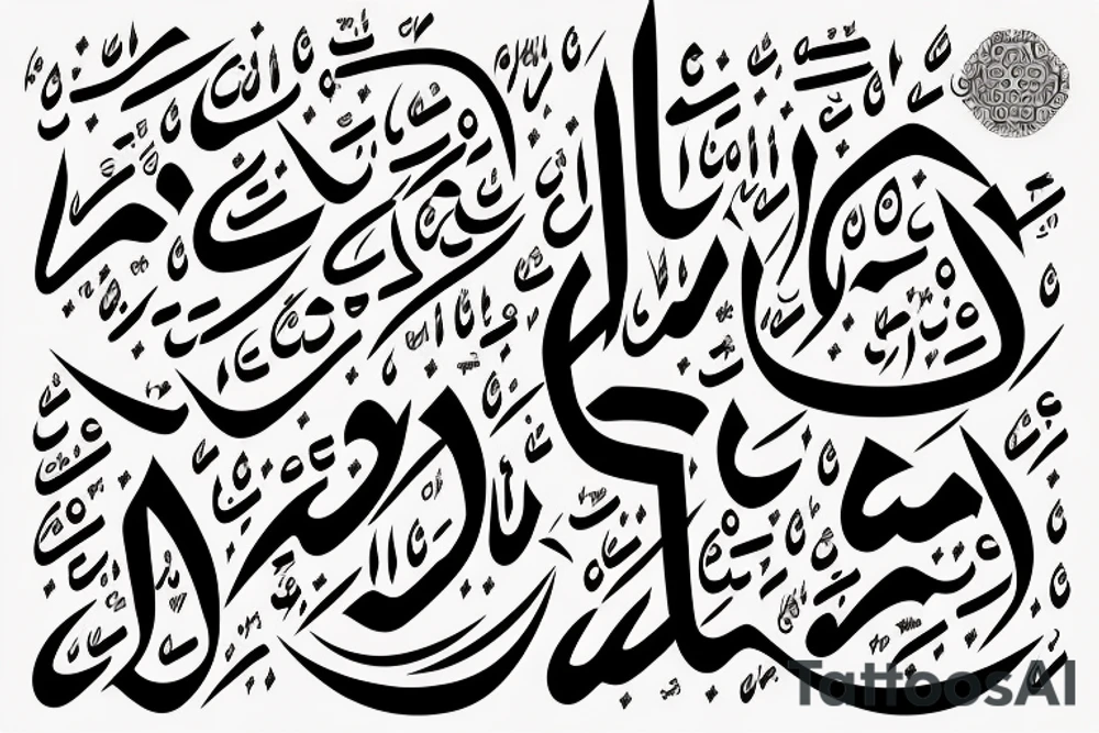 arabic calligraphy of the name "مطانيوس" tattoo idea