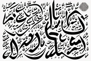 arabic calligraphy of the name "مطانيوس" tattoo idea