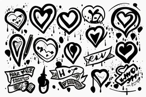 A heart with a pen in it And he presses his fist and ink drips from the pen head tattoo idea