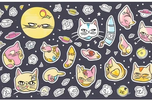 Cat in space tattoo idea
