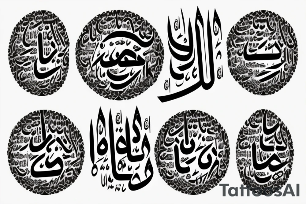 arabic calligraphy of the name "مطانيوس" tattoo idea