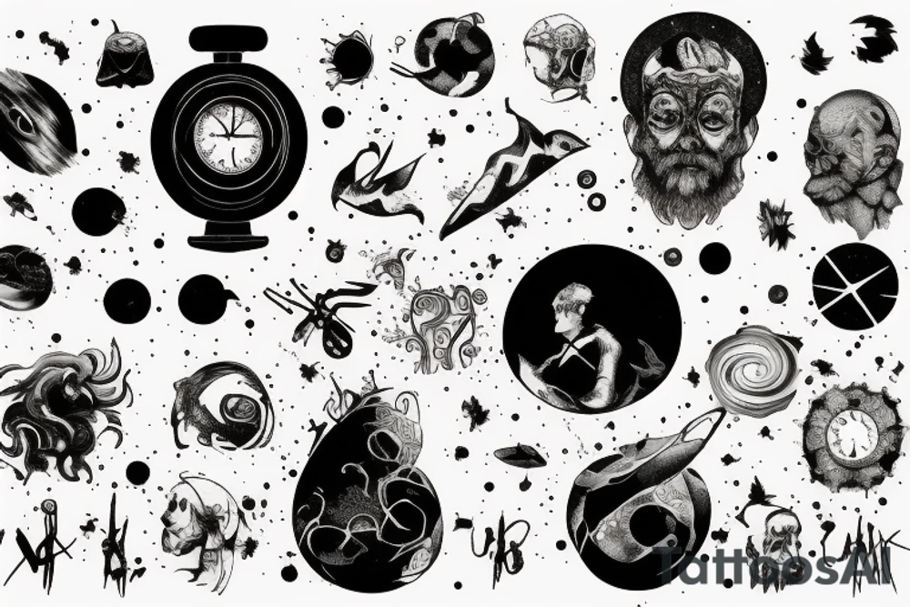 A universe trying to gather pieces of itself that have been lost to time tattoo idea