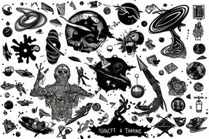 A universe trying to gather pieces of itself that have been lost to time tattoo idea
