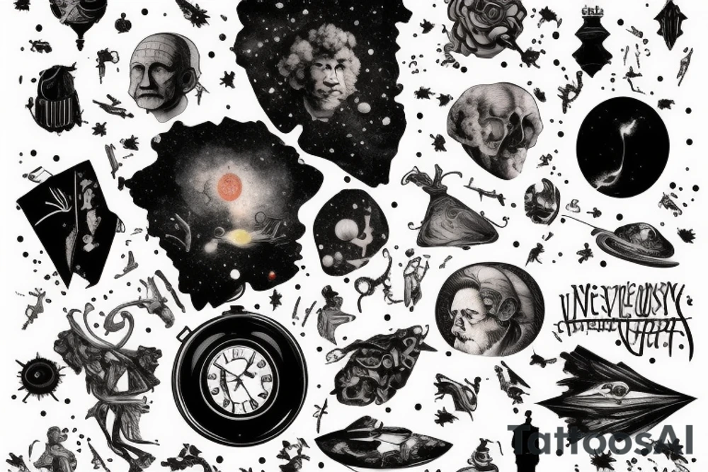 A universe trying to gather pieces of itself that have been lost to time tattoo idea