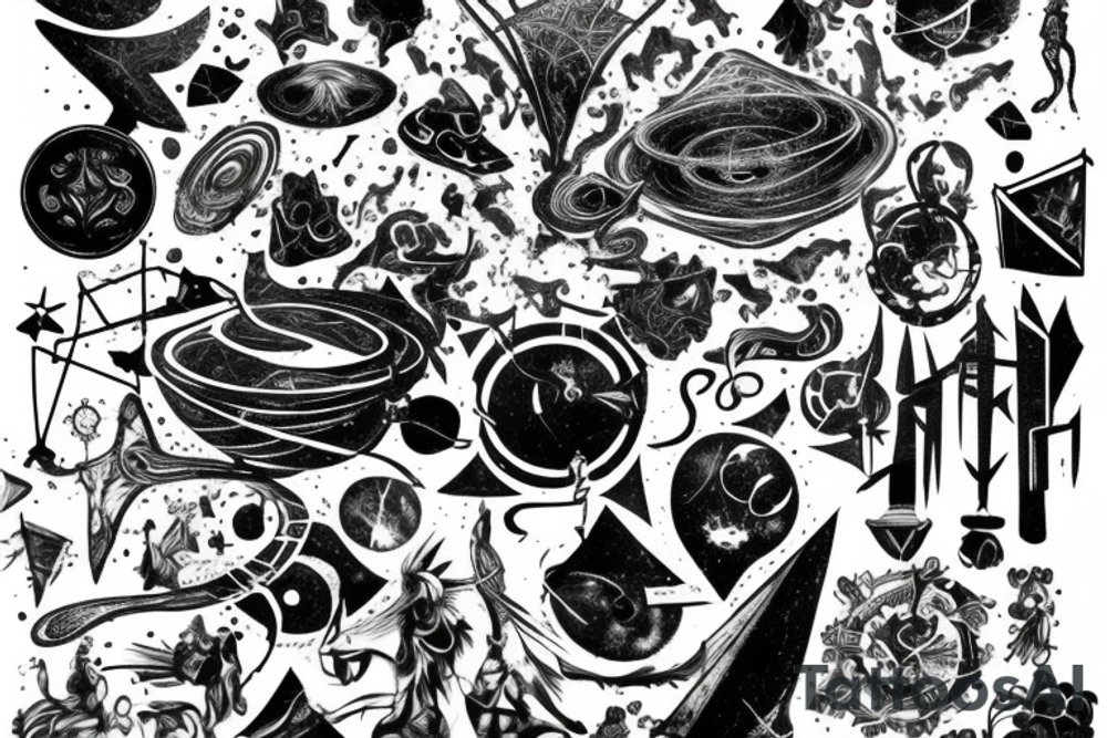 A universe trying to gather pieces of itself that have been lost to time tattoo idea