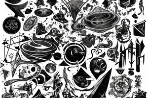 A universe trying to gather pieces of itself that have been lost to time tattoo idea