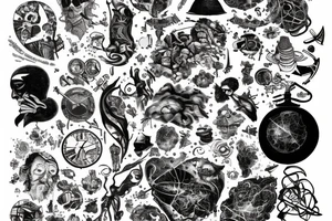 A universe trying to gather pieces of itself that have been lost to time tattoo idea