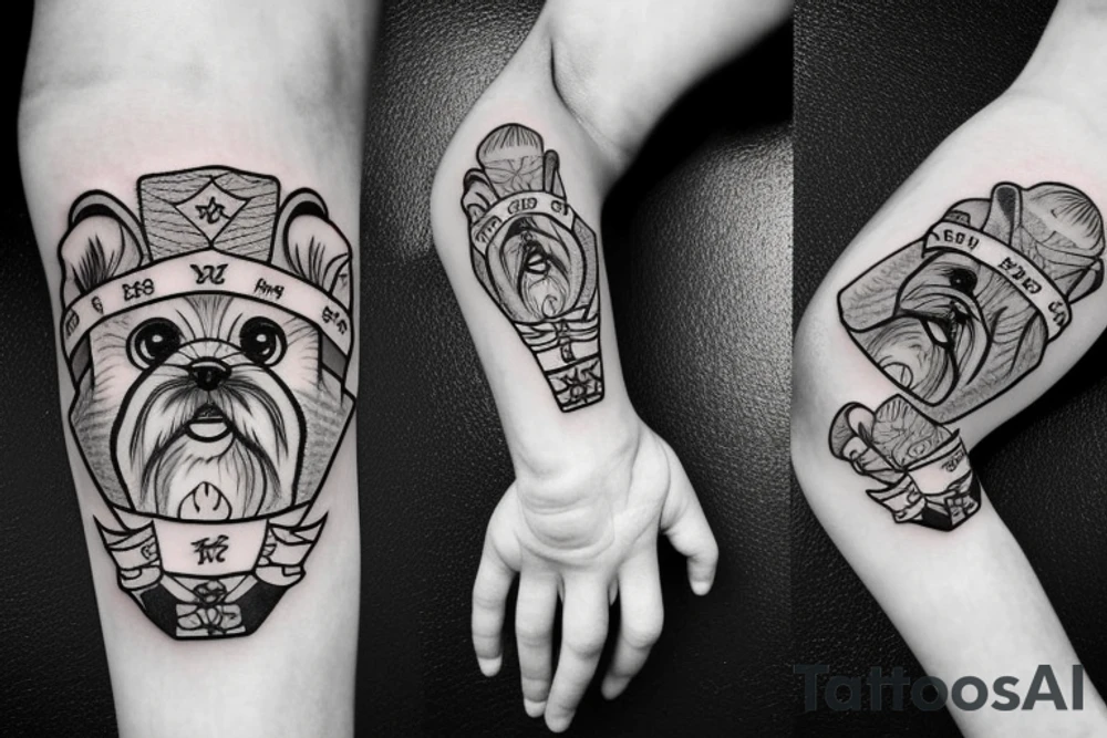 Shi Tzu with a knife tattoo idea