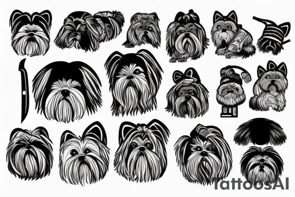 Shi Tzu with a knife tattoo idea