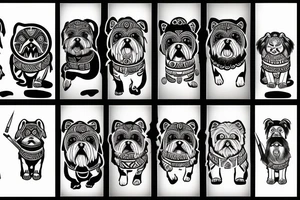 Shi Tzu with a knife tattoo idea