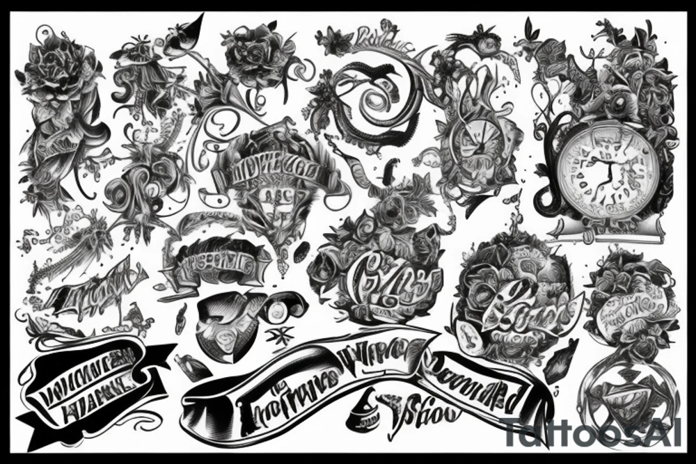 wonderland tattoo idea