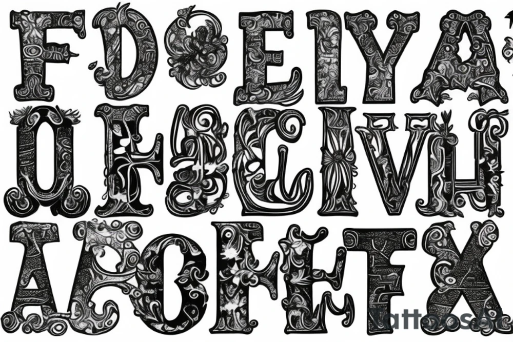 wonderland word
light letters tattoo idea