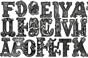 wonderland word
light letters tattoo idea