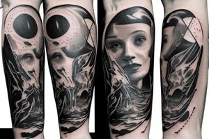 A cosmic entity who is trying to piece themselves back together, small, left forearm tattoo idea