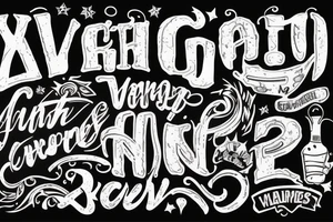 word wonderland 
light letters tattoo idea
