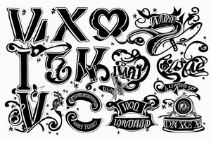 word wonderland 
light letters tattoo idea
