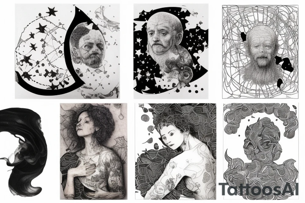 getting rid of thirty years of stress and pressure, reconnecting with the stars, calm mindset tattoo idea