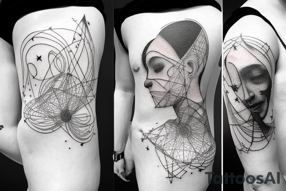 getting rid of thirty years of stress and pressure, reconnecting with the stars, calm mindset tattoo idea