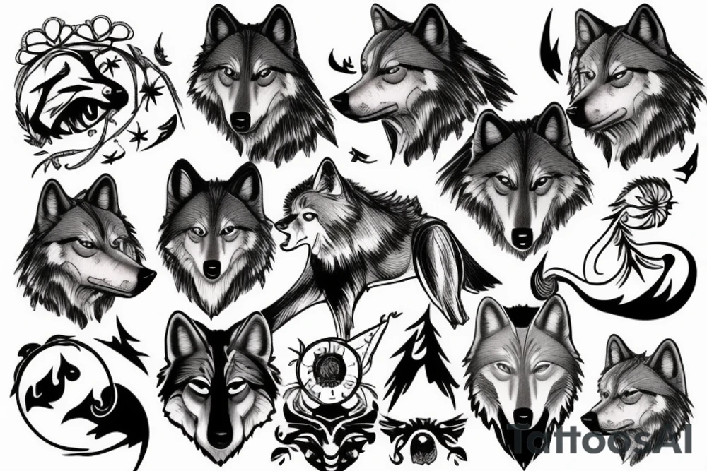 Wolf tattoo idea