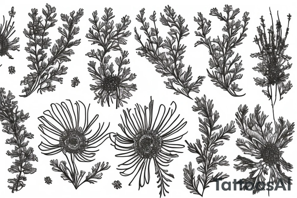 tansy aster tattoo idea