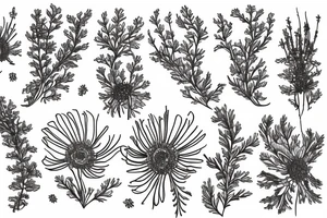 tansy aster tattoo idea