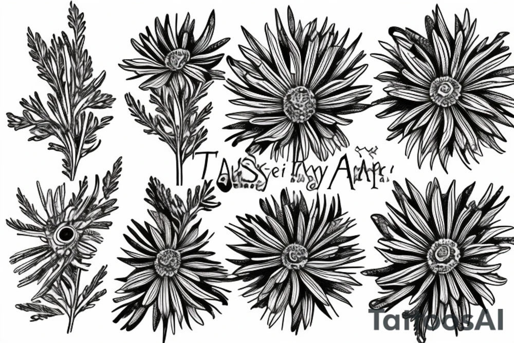 tansy aster tattoo idea