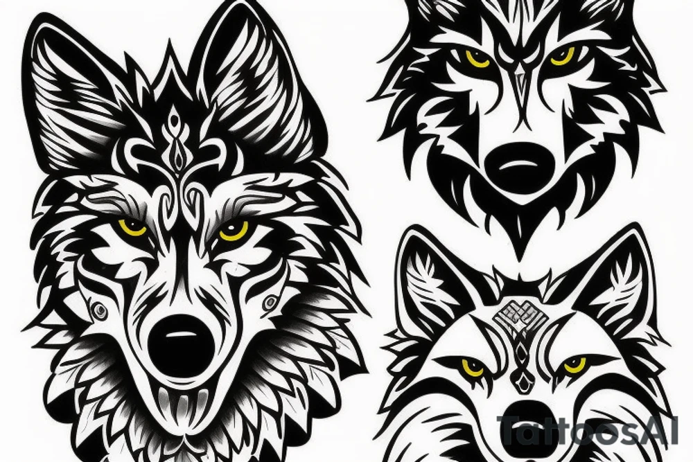 Wolf tattoo idea