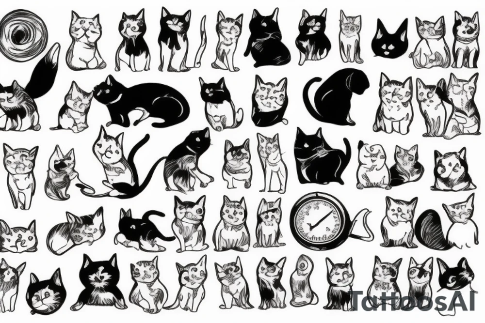 cat, dog, frend tattoo idea
