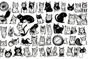 cat, dog, frend tattoo idea