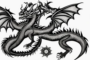 Full size dragon for back tattoo idea