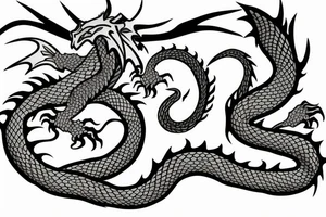 Full size dragon for back tattoo idea
