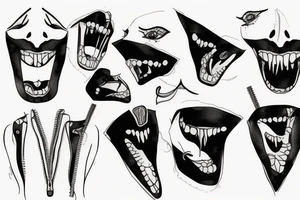 zipper scar tattoo idea
