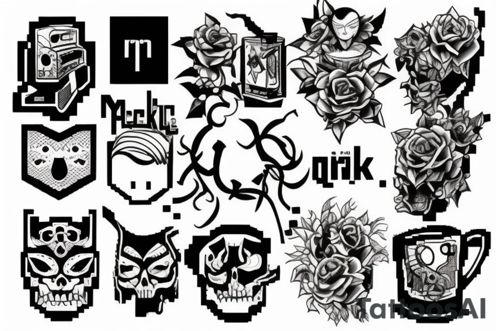 Pixel mark question tattoo idea