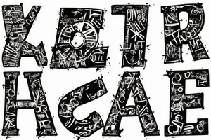 The letters TUTTi tattoo idea