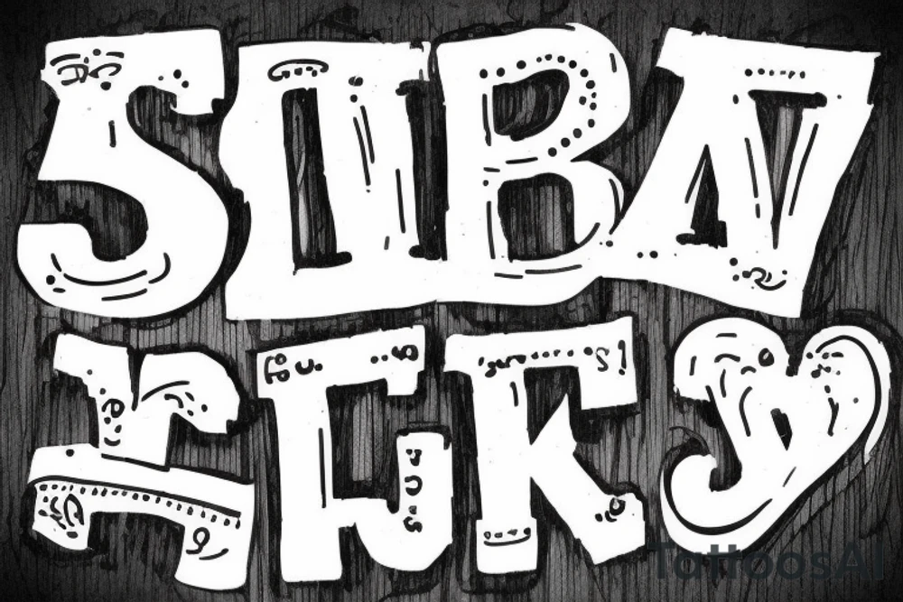 The letters TUTTi tattoo idea