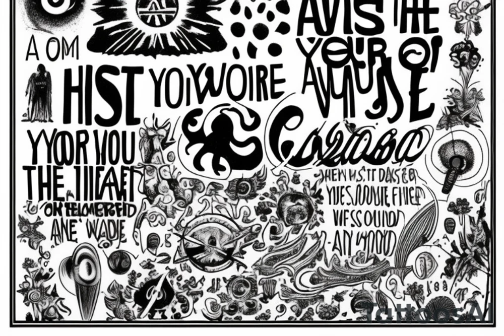 see through your eyes

Throughout heaven and earth I alone am honored

Keep the fire and disco

You're first thought is what you were conditioned to think, the second is the one that defines you

the universe does not care tattoo idea