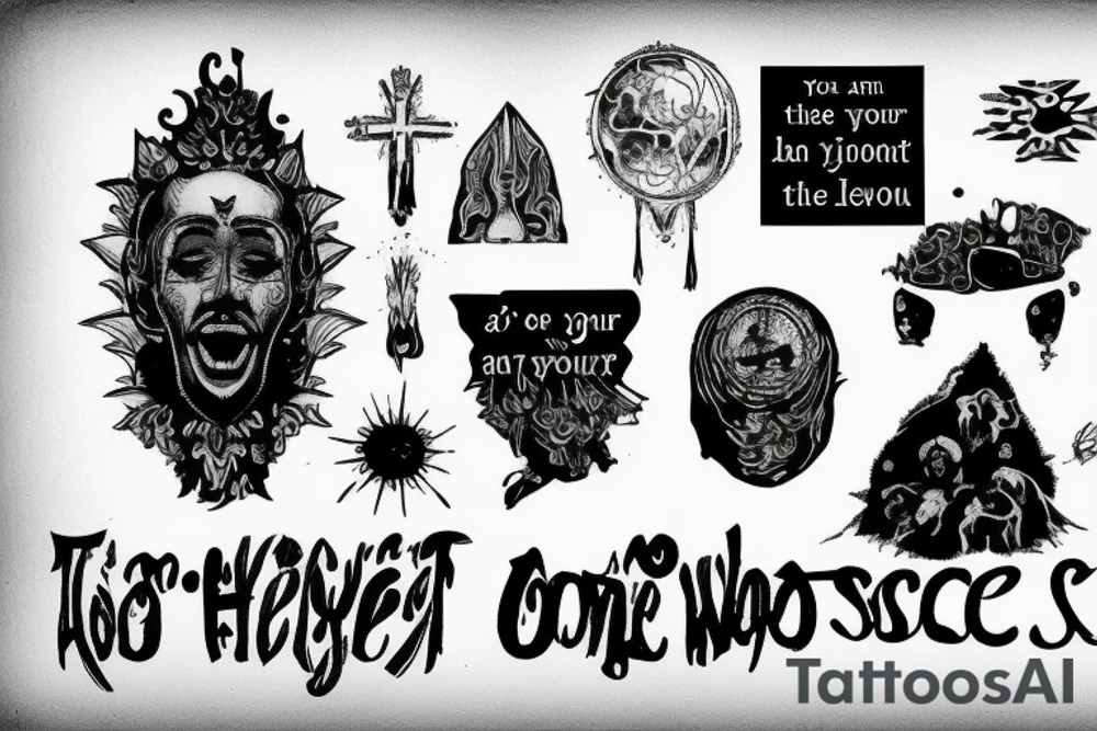 see through your eyes

Throughout heaven and earth I alone am honored

Keep the fire and disco

You're first thought is what you were conditioned to think, the second is the one that defines you

the universe does not care tattoo idea