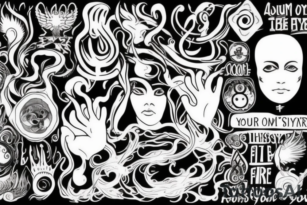 see through your eyes

Throughout heaven and earth I alone am honored

Keep the fire and disco

You're first thought is what you were conditioned to think, the second is the one that defines you

the universe does not care tattoo idea