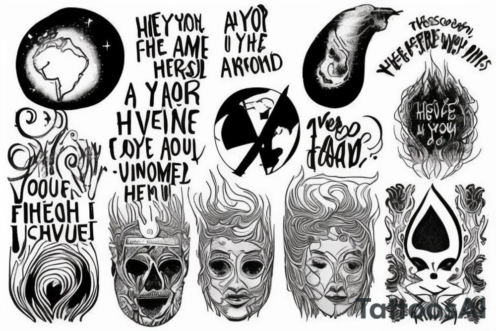 see through your eyes

Throughout heaven and earth I alone am honored

Keep the fire and disco

You're first thought is what you were conditioned to think, the second is the one that defines you

the universe does not care tattoo idea