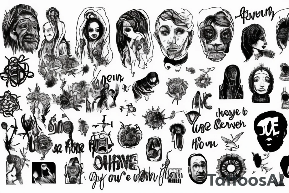 see through your eyes

Throughout heaven and earth I alone am honored

Keep the fire and disco

You're first thought is what you were conditioned to think, the second is the one that defines you

the universe does not care

Empathy, Inland Empire tattoo idea