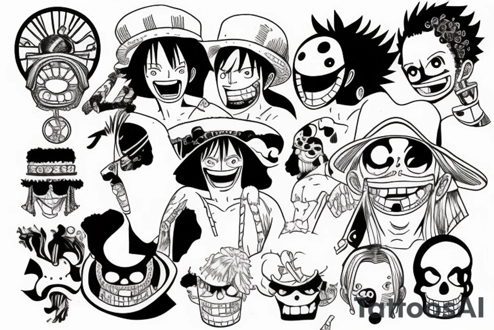one piece tattoo idea