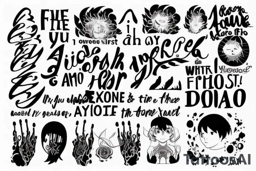 Throughout heaven and earth, I alone am honored

see through your eyes

Keep the fire and disco

You're first thought is what you were conditioned to think, the second is the one that defines you tattoo idea