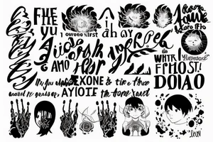 Throughout heaven and earth, I alone am honored

see through your eyes

Keep the fire and disco

You're first thought is what you were conditioned to think, the second is the one that defines you tattoo idea