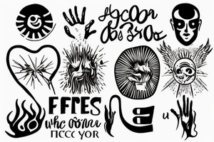 Throughout heaven and earth, I alone am honored

see through your eyes

Keep the fire and disco

You're first thought is what you were conditioned to think, the second is the one that defines you tattoo idea