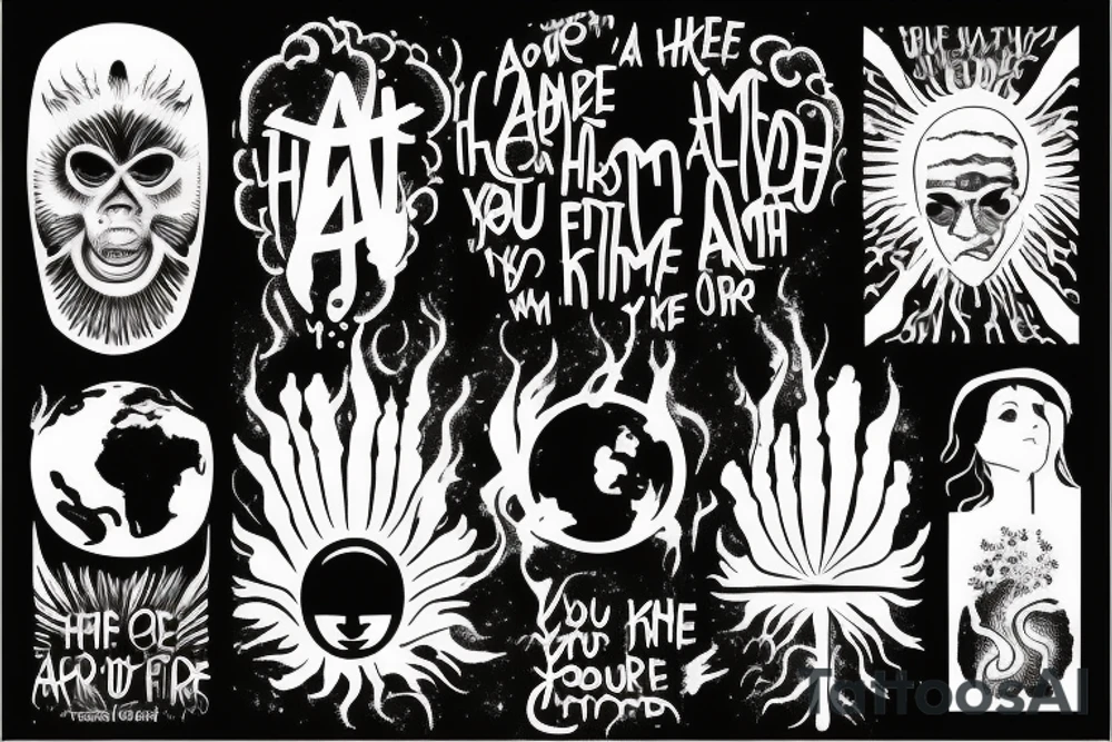 Throughout heaven and earth, I alone am honored

see through your eyes

Keep the fire and disco

You're first thought is what you were conditioned to think, the second is the one that defines you

The Universe does not care tattoo idea