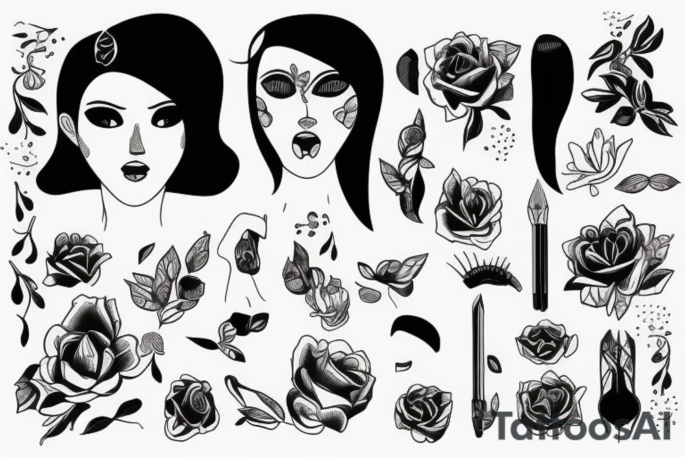 Woman Female Girl Asthedic tattoo idea