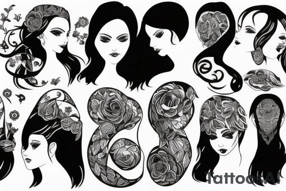 Woman Female Girl Asthedic tattoo idea