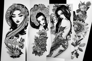 Woman Female Girl Asthedic tattoo idea