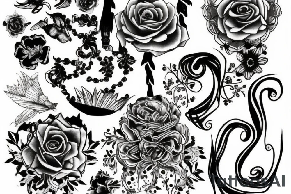 Womans body tattoo idea