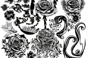 Womans body tattoo idea